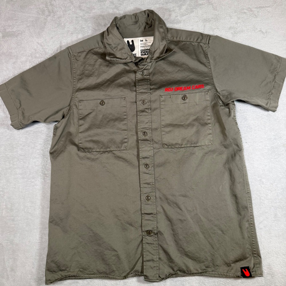Unless‎ Collective RDJ Dream Cars Work Shirt Olive Green Robert Downey Jr Mens M